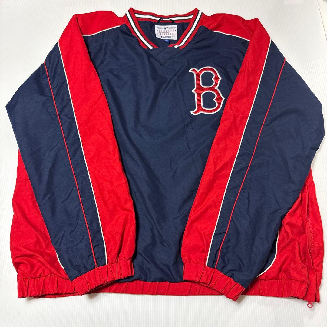 ◯ レッドソックス Vネック プルオーバー ナイロン ジャケット