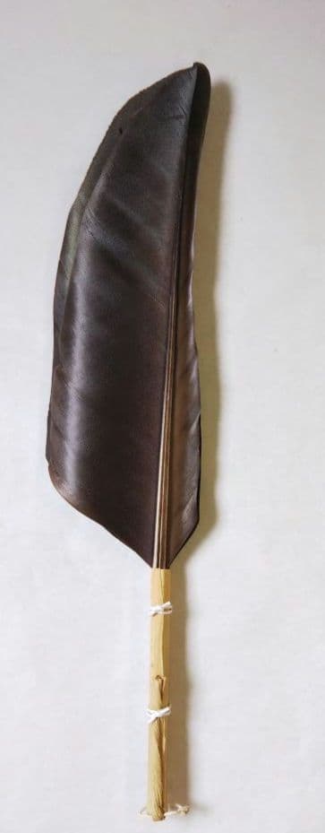 茶道具 羽箒 鴻鶴 こうかく こうつる 右羽 風炉用 D 新品未使用