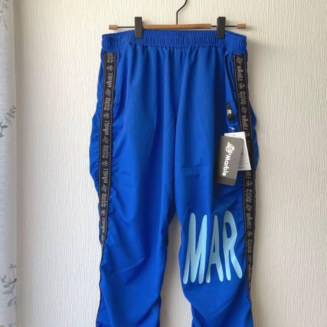 専用新品未使用タグ付 Marble フィットネスパンツMLブルー トレーニング