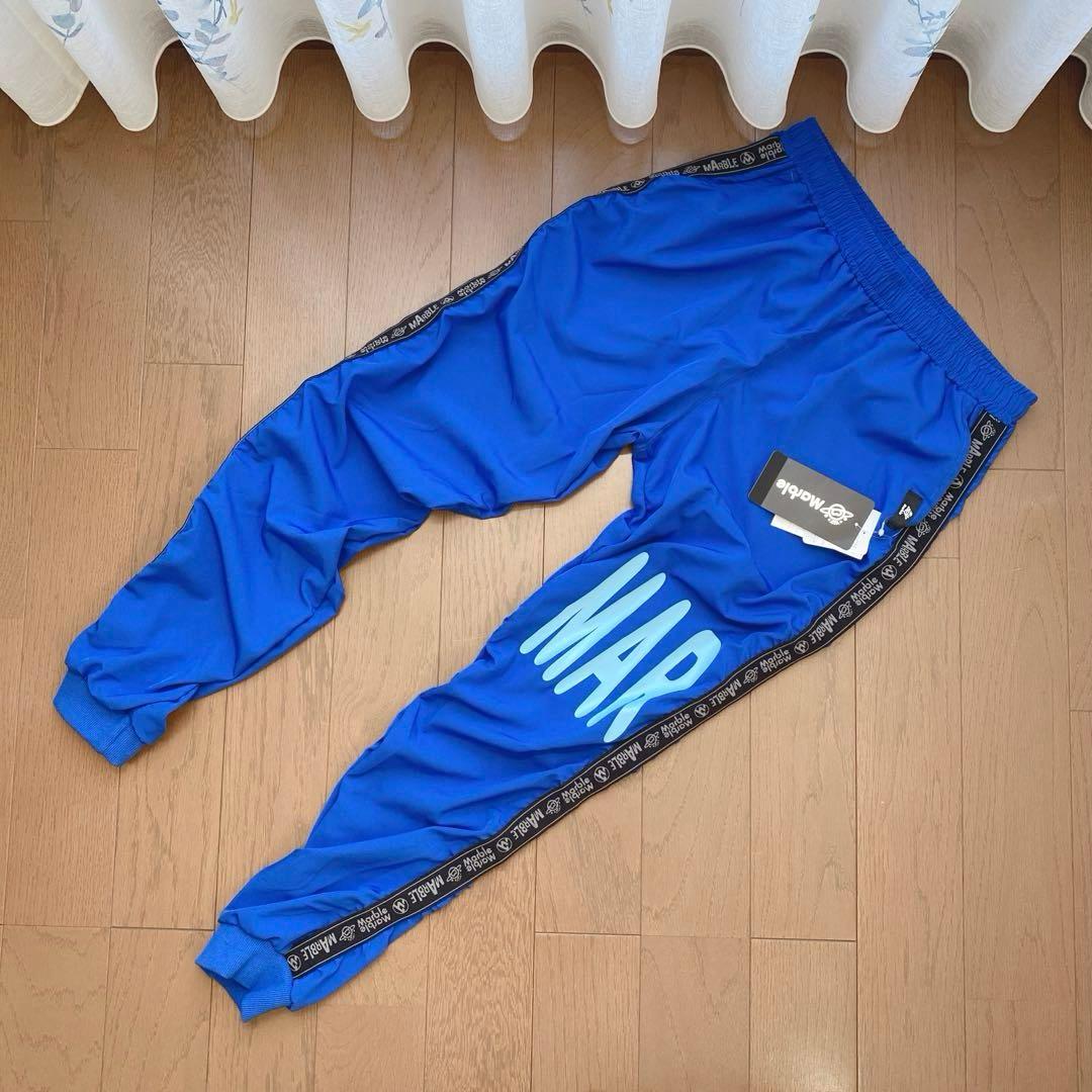 専用新品未使用タグ付 Marble フィットネスパンツMLブルー トレーニング