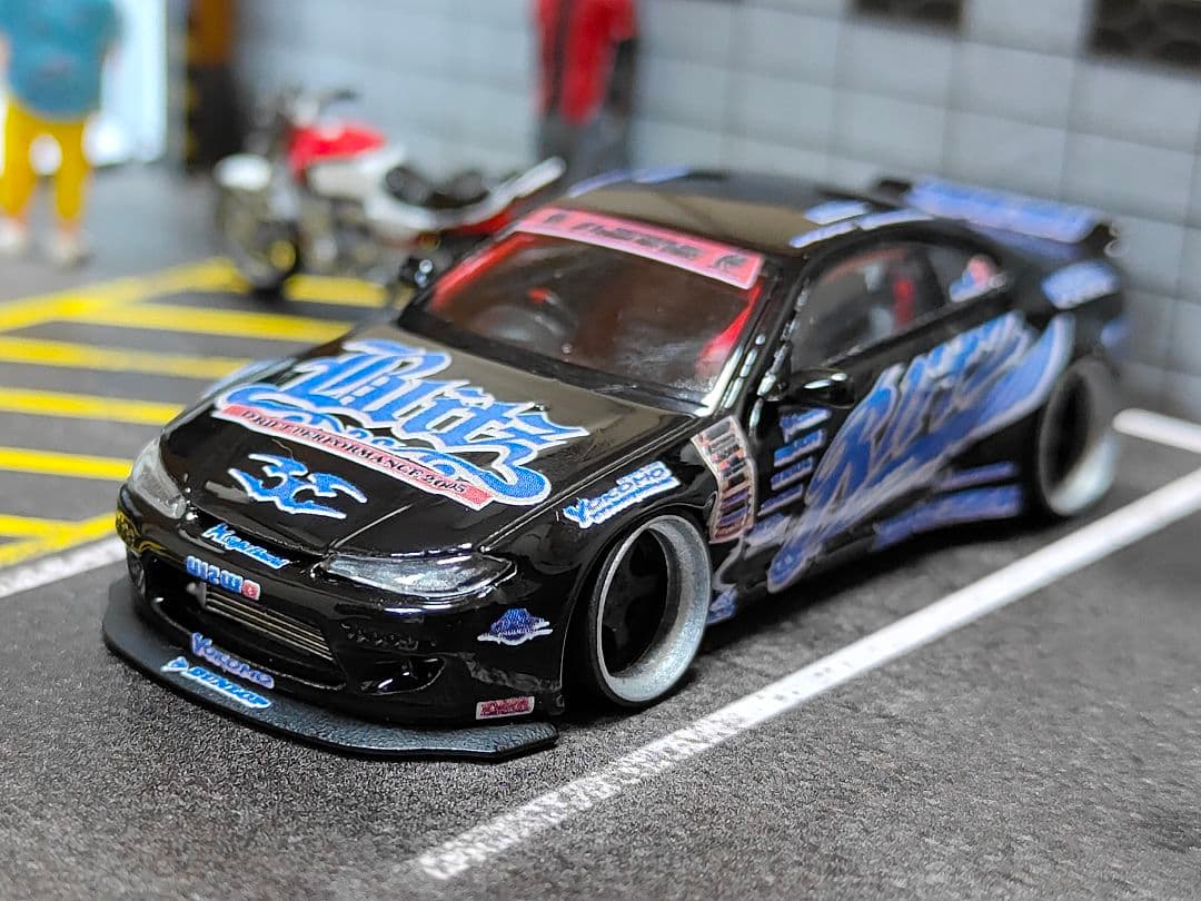 MINIGT トミカ改造 日産 S15 シルビア ドリ車☆ D1ホットウィール8