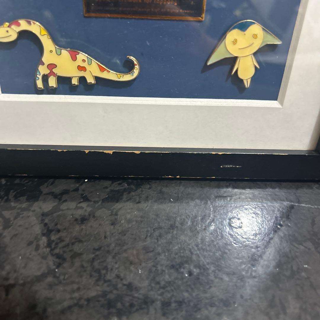 村上隆　ロクロク星人　六本木ヒルズ開業記念　非売品　ピンバッジ　額縁入り