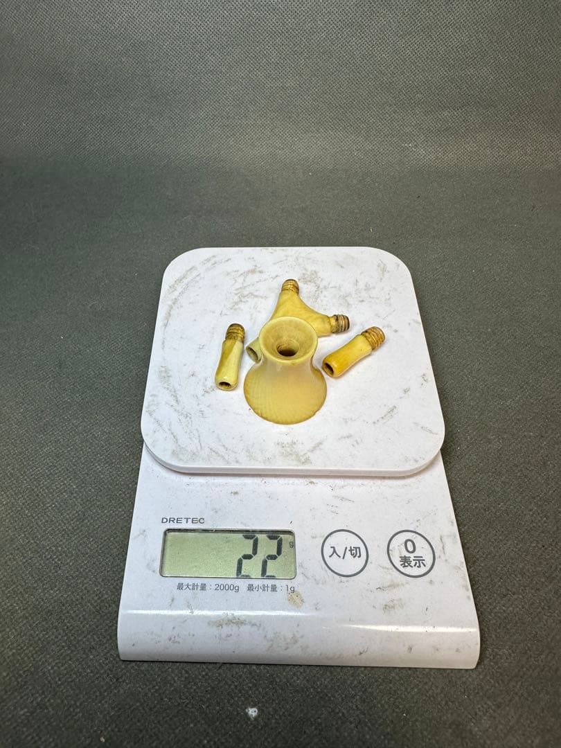 極上　戦前　聴診器　根付　天然素材　アンティーク　骨董　飾り物　細密細工　彫刻