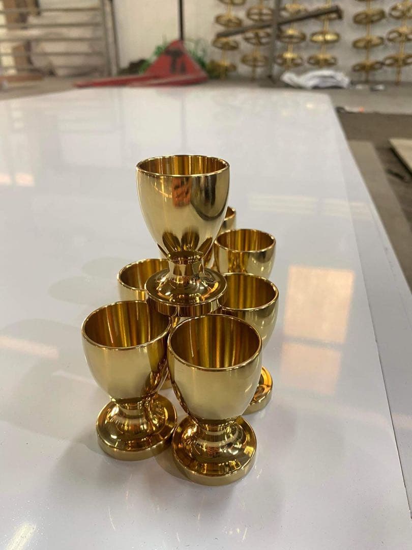 ヴィンテージベトナム製ポットセット含むティーポットとカップセットメタルカップ