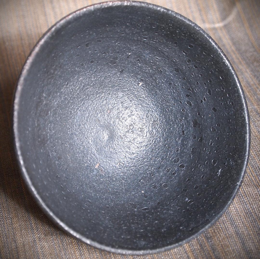 人気作家★加地学【師：森岡成好】★窯変黒茶碗B