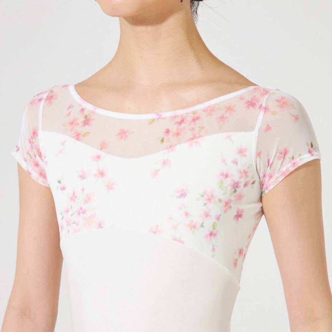 チャコット　永久メイさんコラボ　キャップスリーブレオタード　さくら