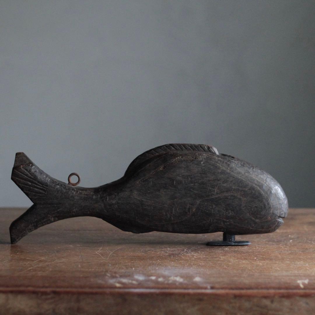 魚の 自在鉤 横木 古道具 アンティーク 日本の古道具 古道具 アンティーク