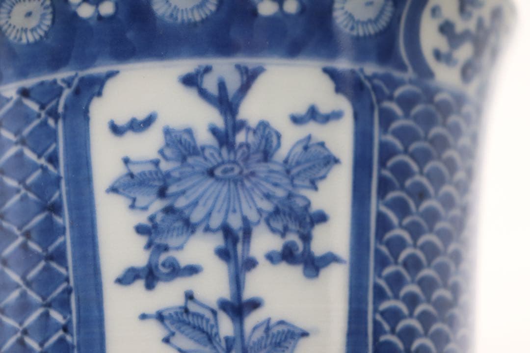 中国　染付菊紋鉢　送料込み0506