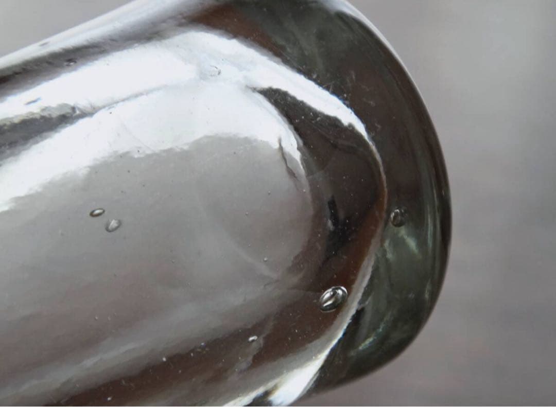 1800年代　古いワイン樽のガラス栓　フランス　手吹きガラス◆）アンティーク B