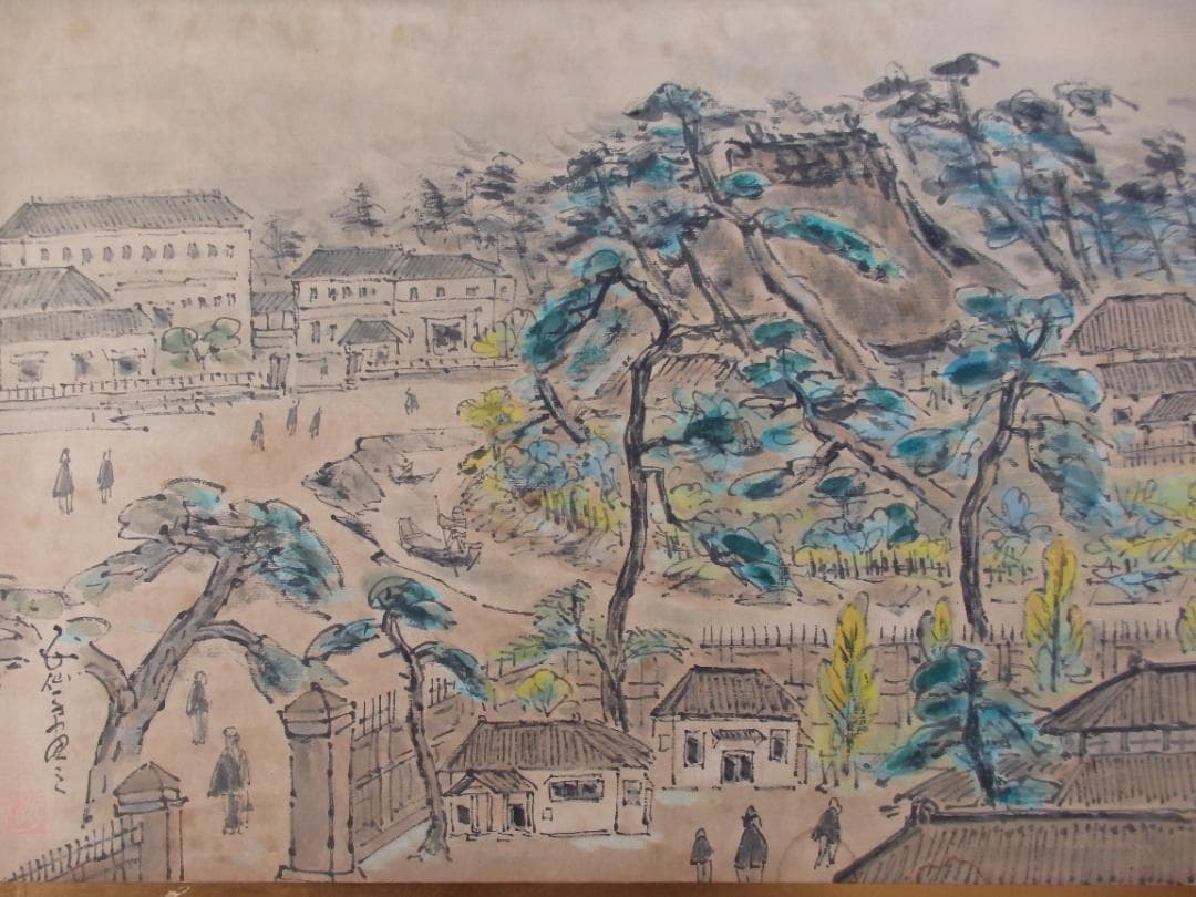 逸品 高橋五仙子『白山灘』明治大正昭和初期を描く新潟の風景画 直筆本物保証 扁額