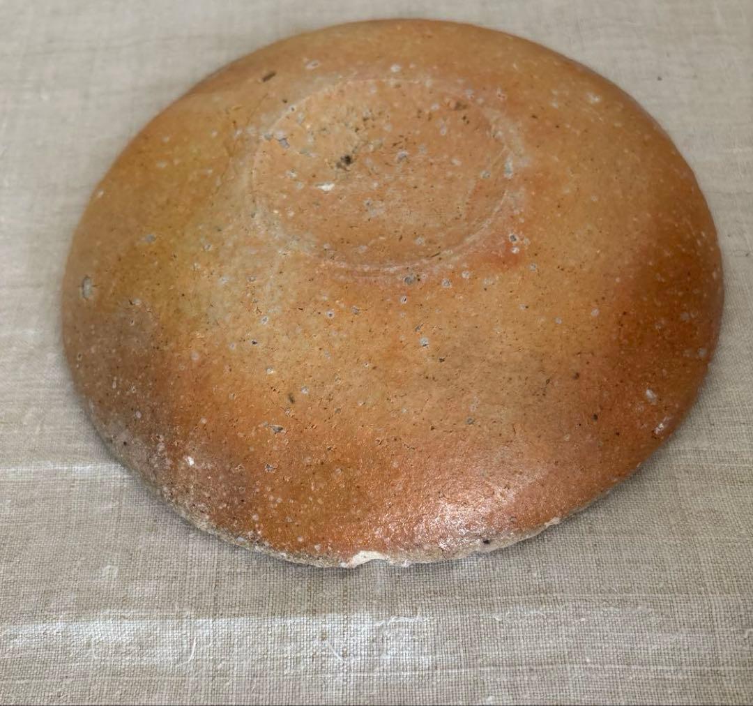 ※難あり　山田洋次　器　文字のスリップウェア　中皿5.5寸