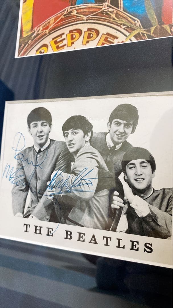 ビートルズ  ポール・マッカートニー＆リンゴ・スター直筆サイン入り　鑑定書付
