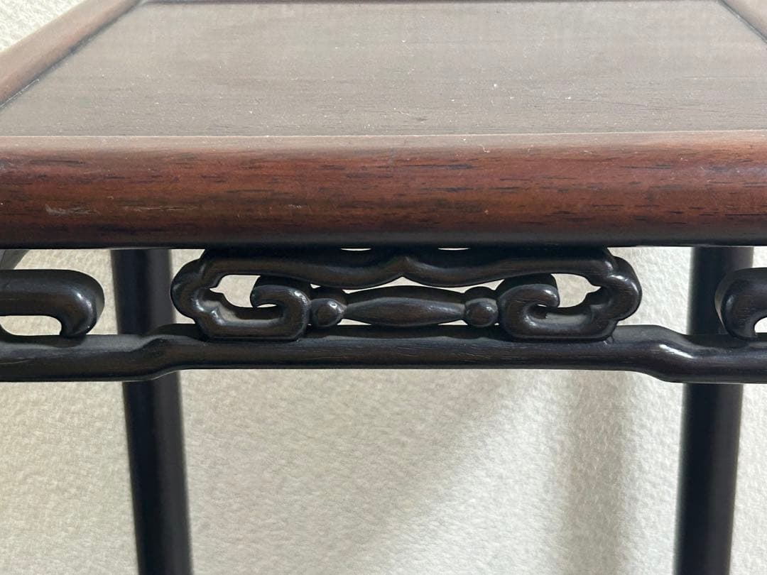 紅木　花台　唐木　茶道具　送料込み0910