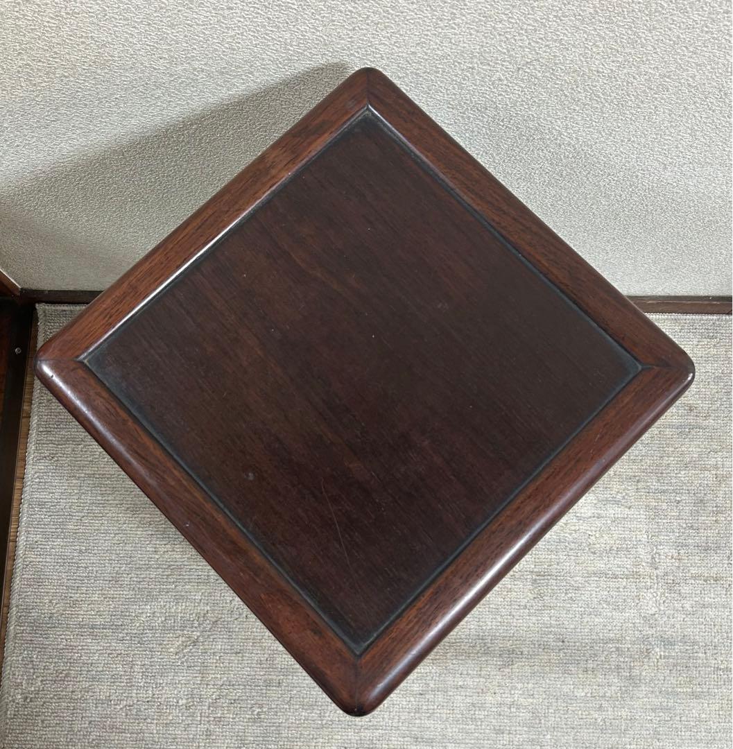 紅木　花台　唐木　茶道具　送料込み0910