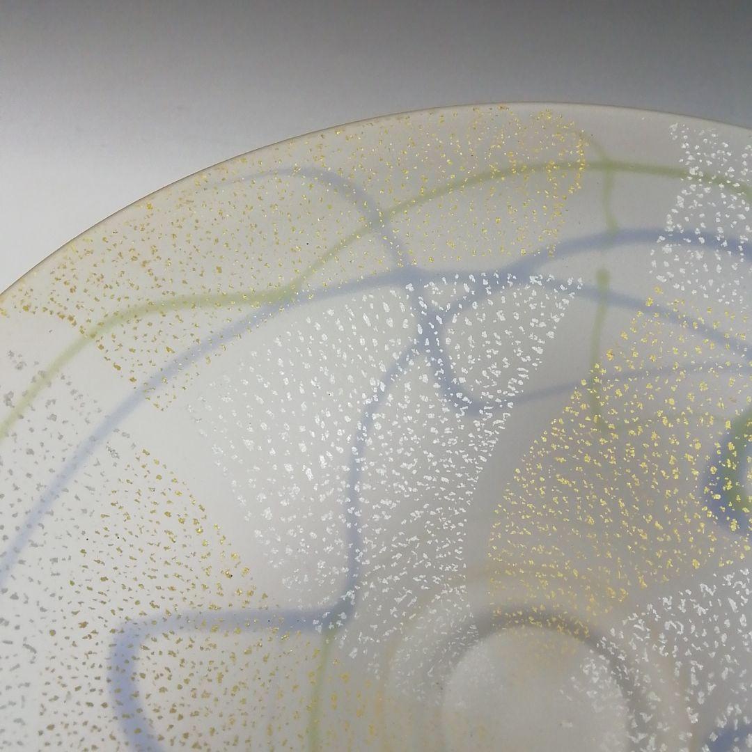 Ｔ５５６　茶碗　『ガラス茶碗』『上野良樹 作』　共箱　抹茶碗　茶道具