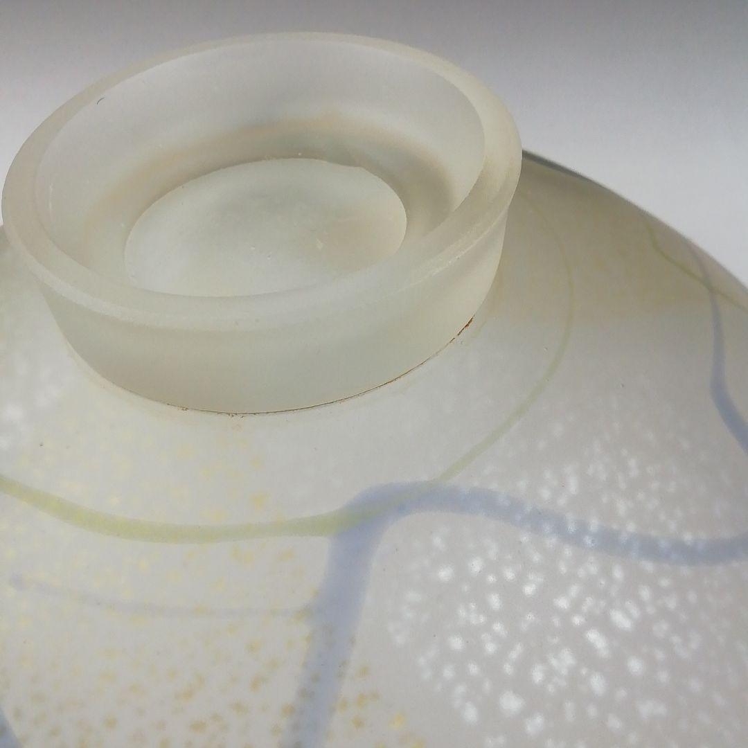 Ｔ５５６　茶碗　『ガラス茶碗』『上野良樹 作』　共箱　抹茶碗　茶道具