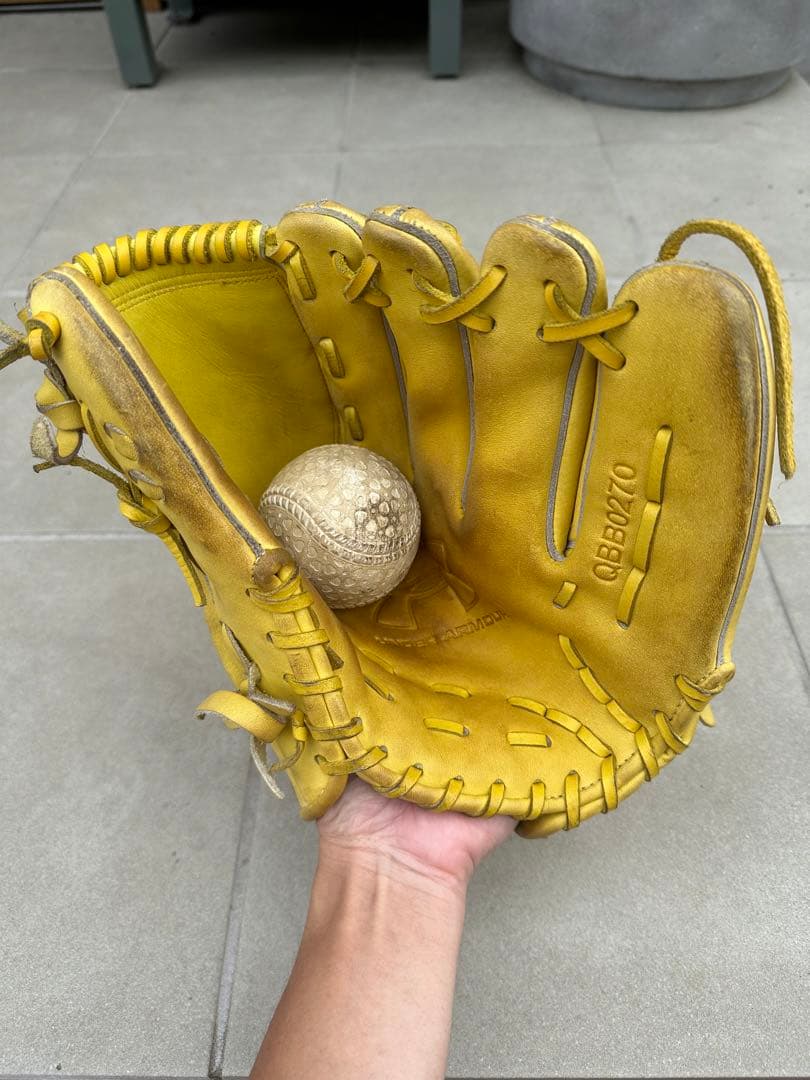 アンダーアーマー イエロー グローブ　軟式　投手用　最終値下
