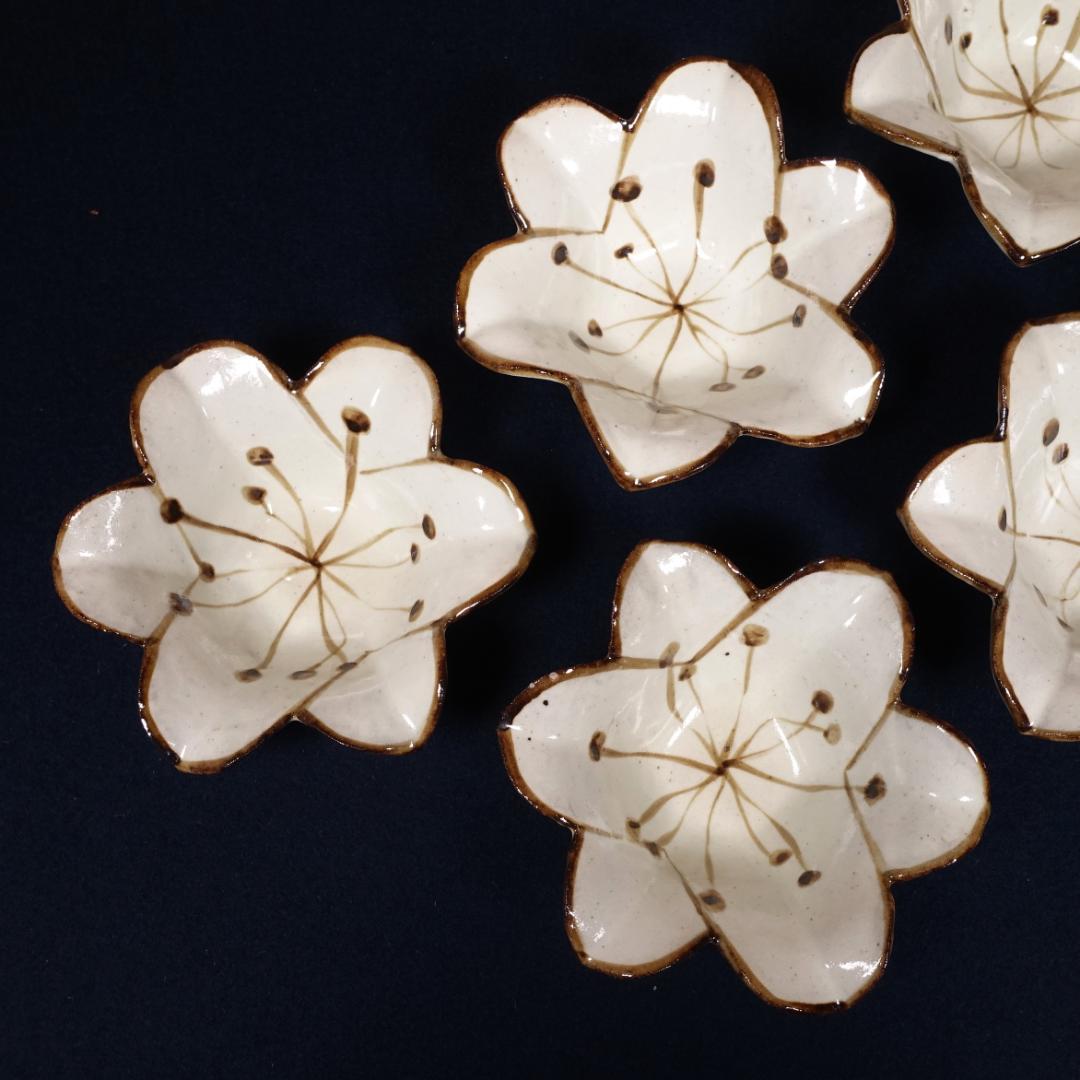 尾形乾山写しの逸品② 百合形向付6客