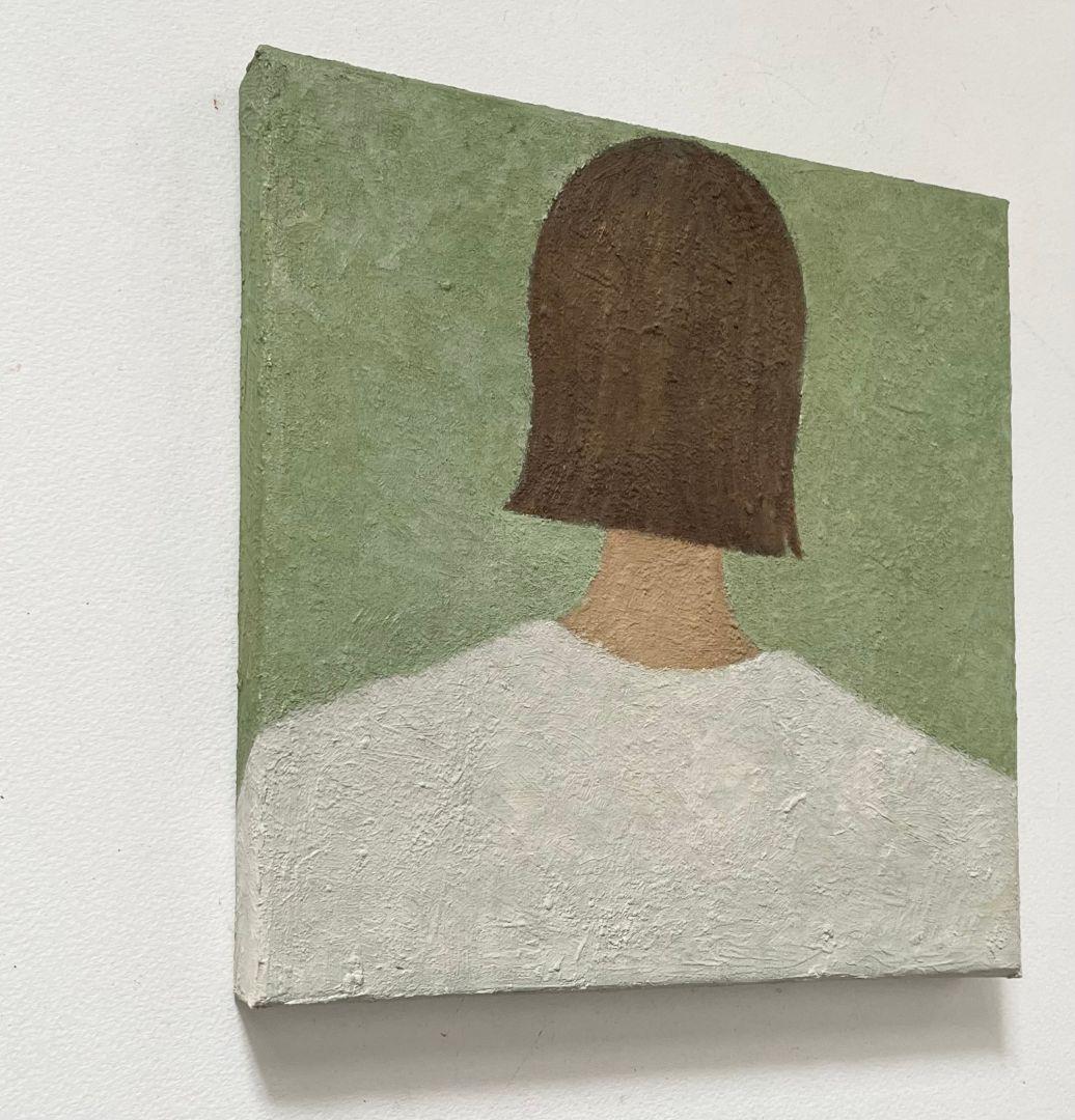 油彩画　切りっぱなしボブ