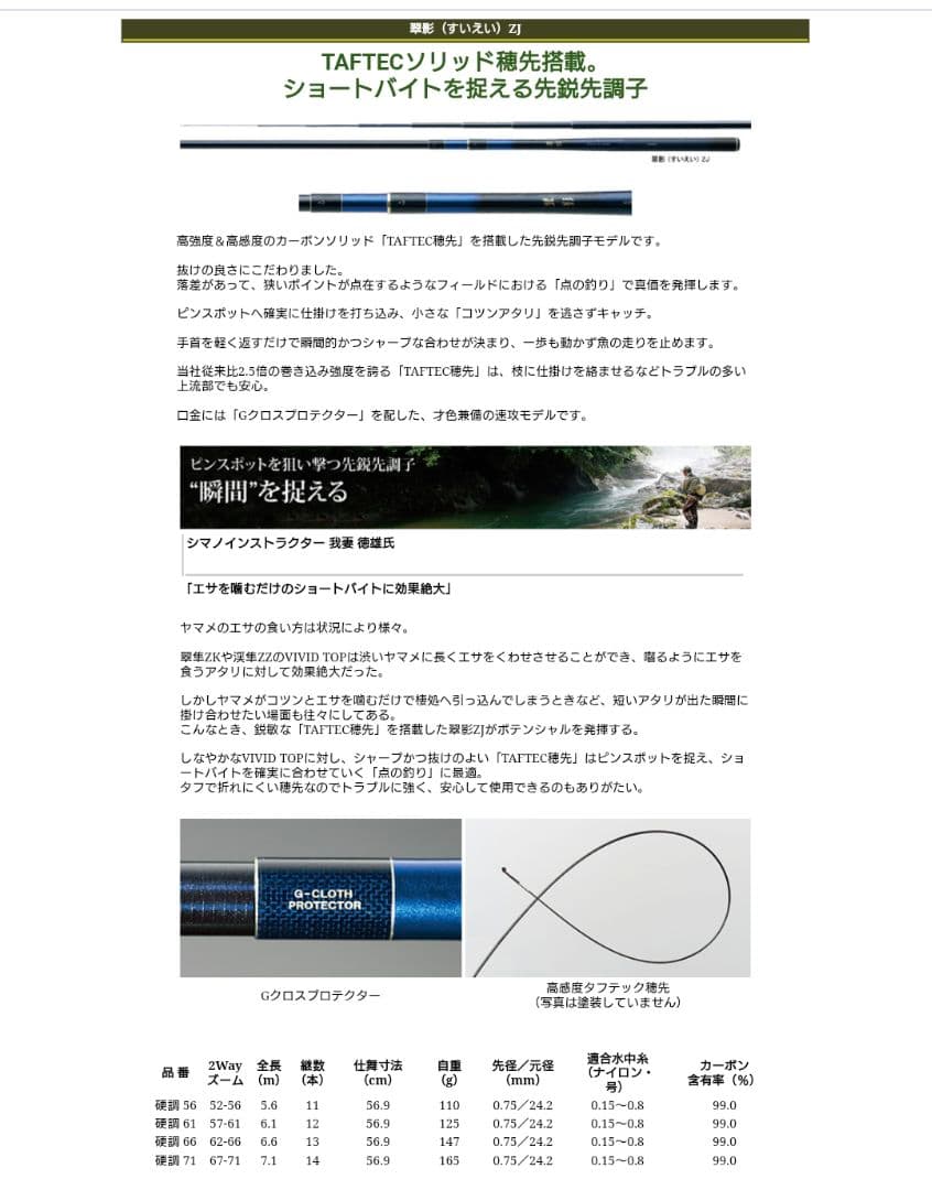 シマノ翠影56 ZJ