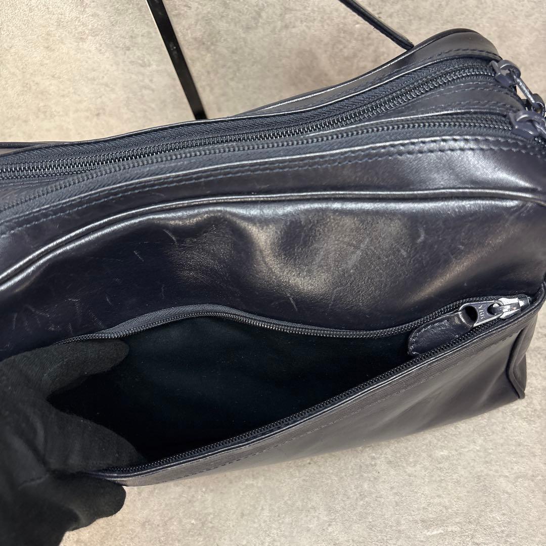 激レア美品！ヴィンテージ　1980s 公式JAL CA レザーショルダーバッグ