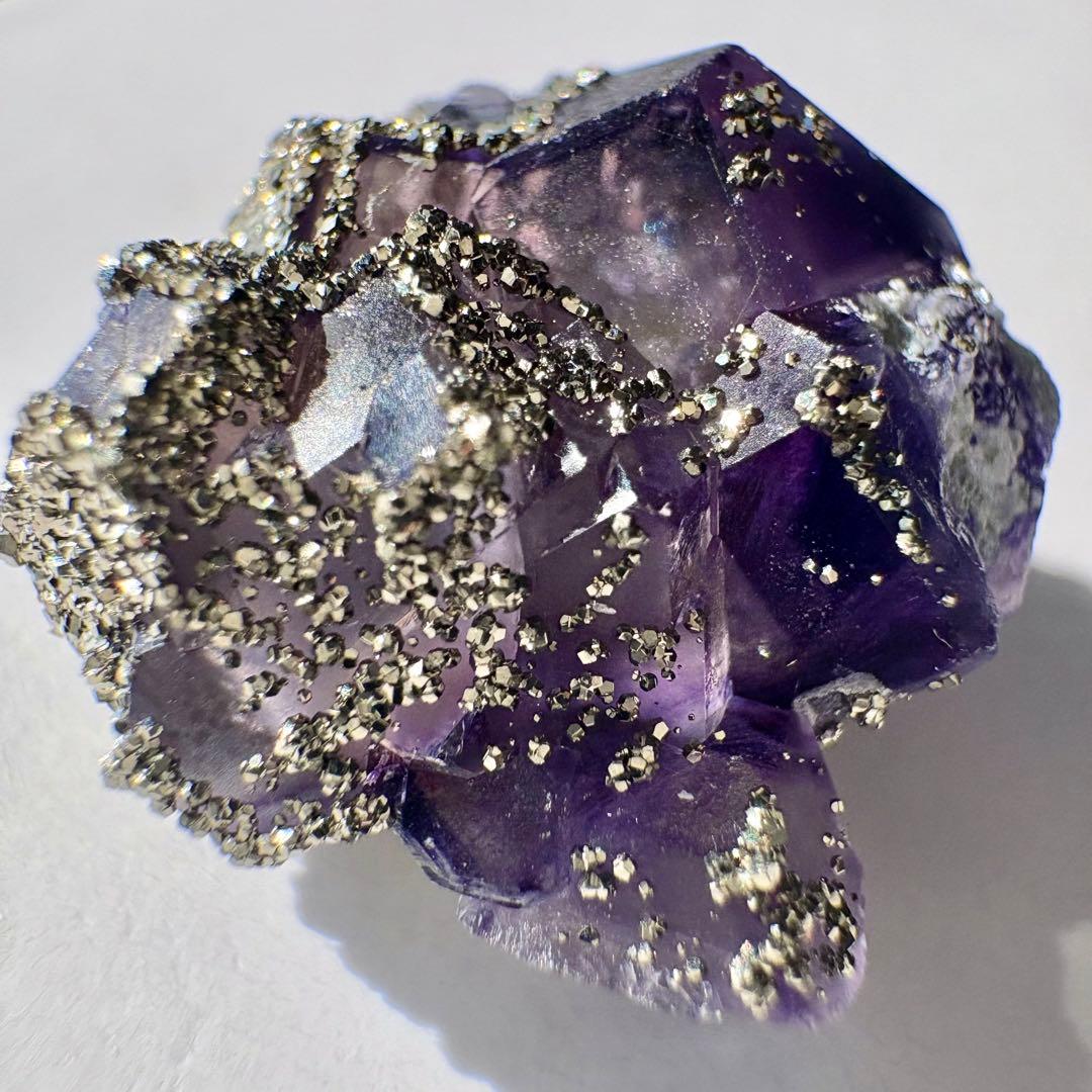 518 中国 内モンゴル産 レアタイプ フローライト&パイライト