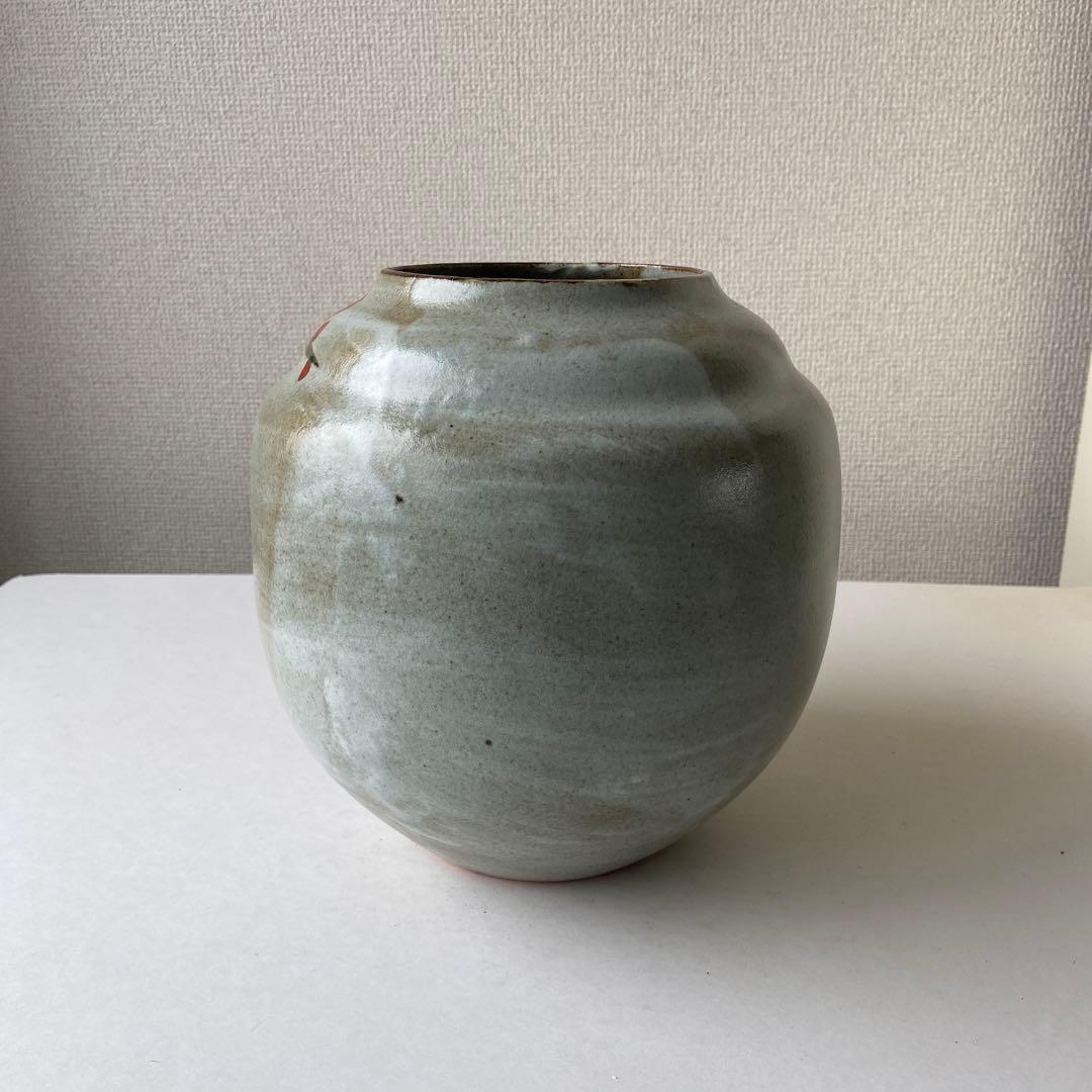 幸泉作　丸花瓶　乾山写　共箱