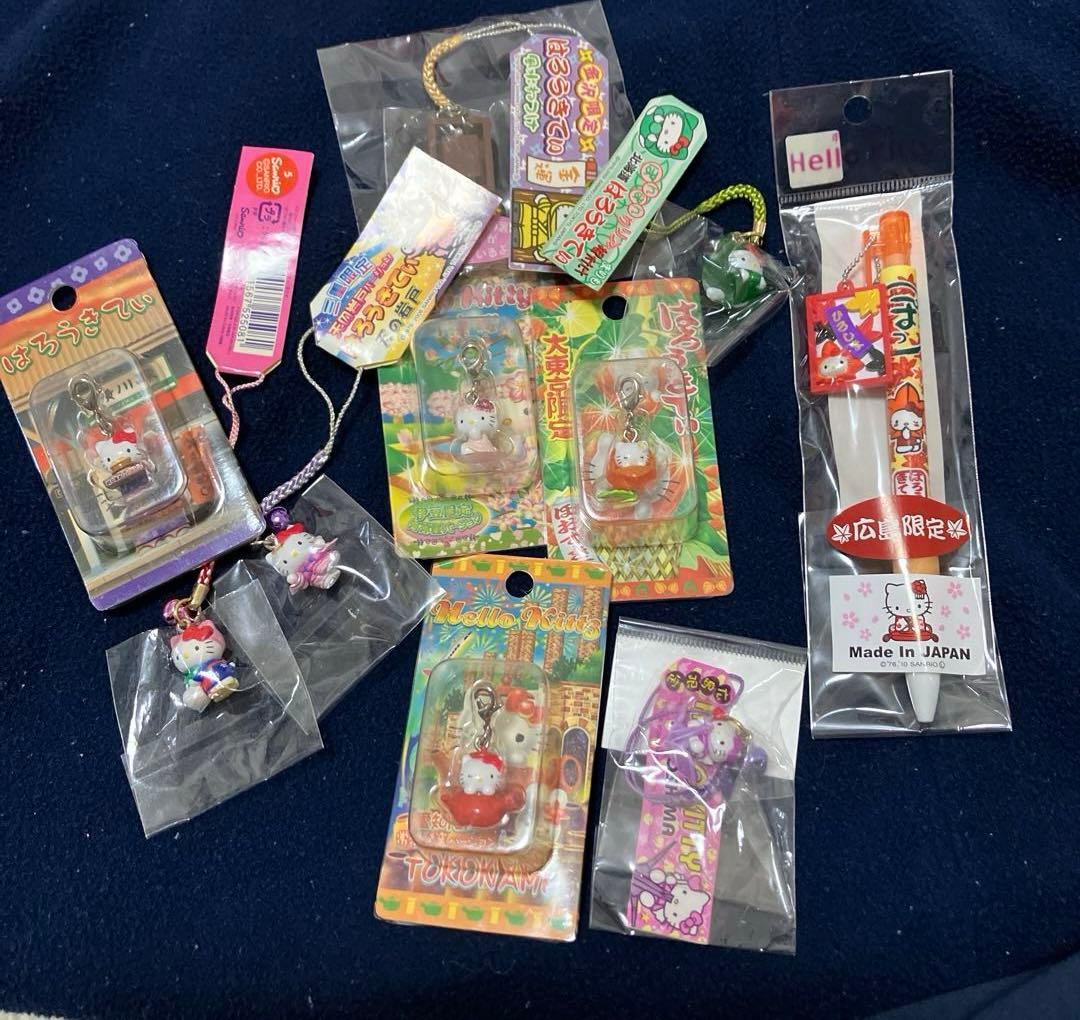 サンリオグッズまとめ売りご当地キティ根付ストラップファスナーマスコットなど