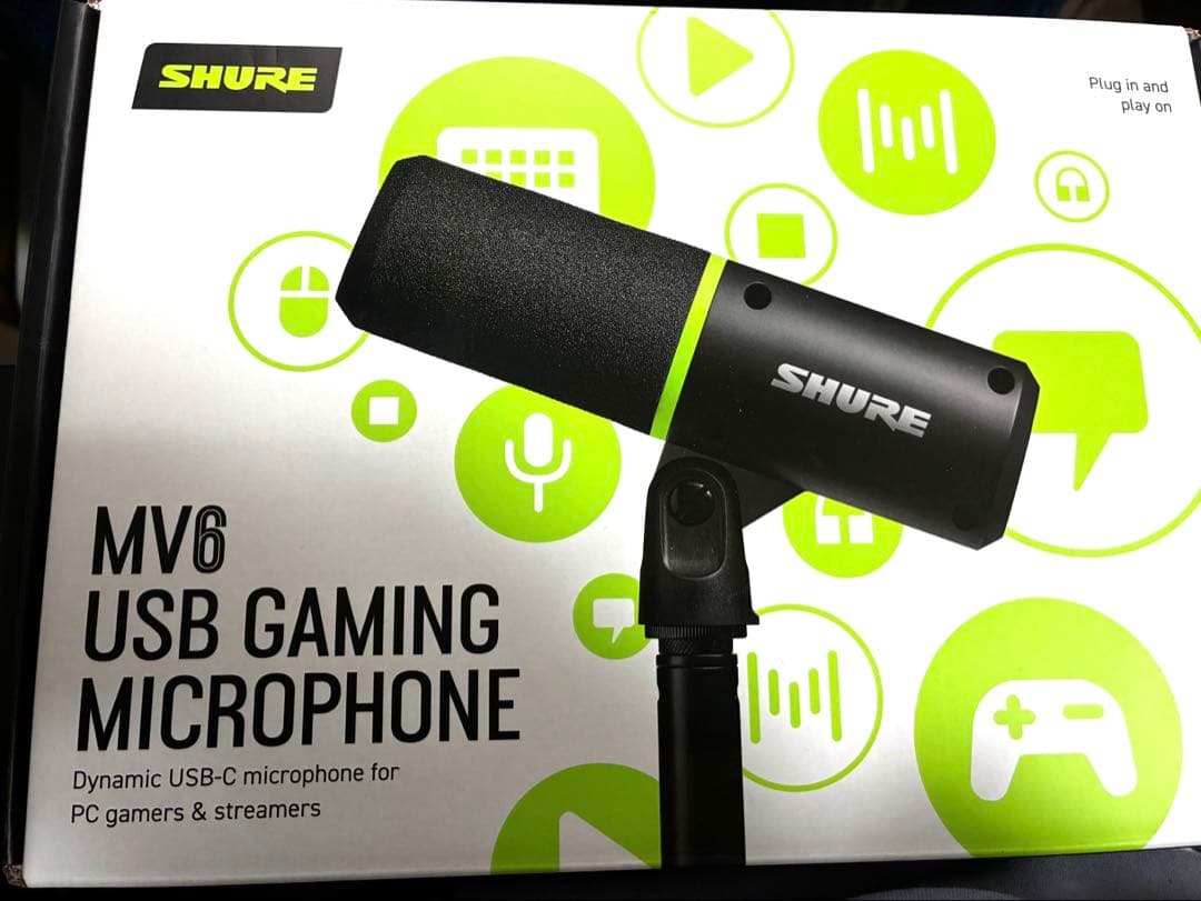SHURE MV6 USB ゲーミングマイクロフォン