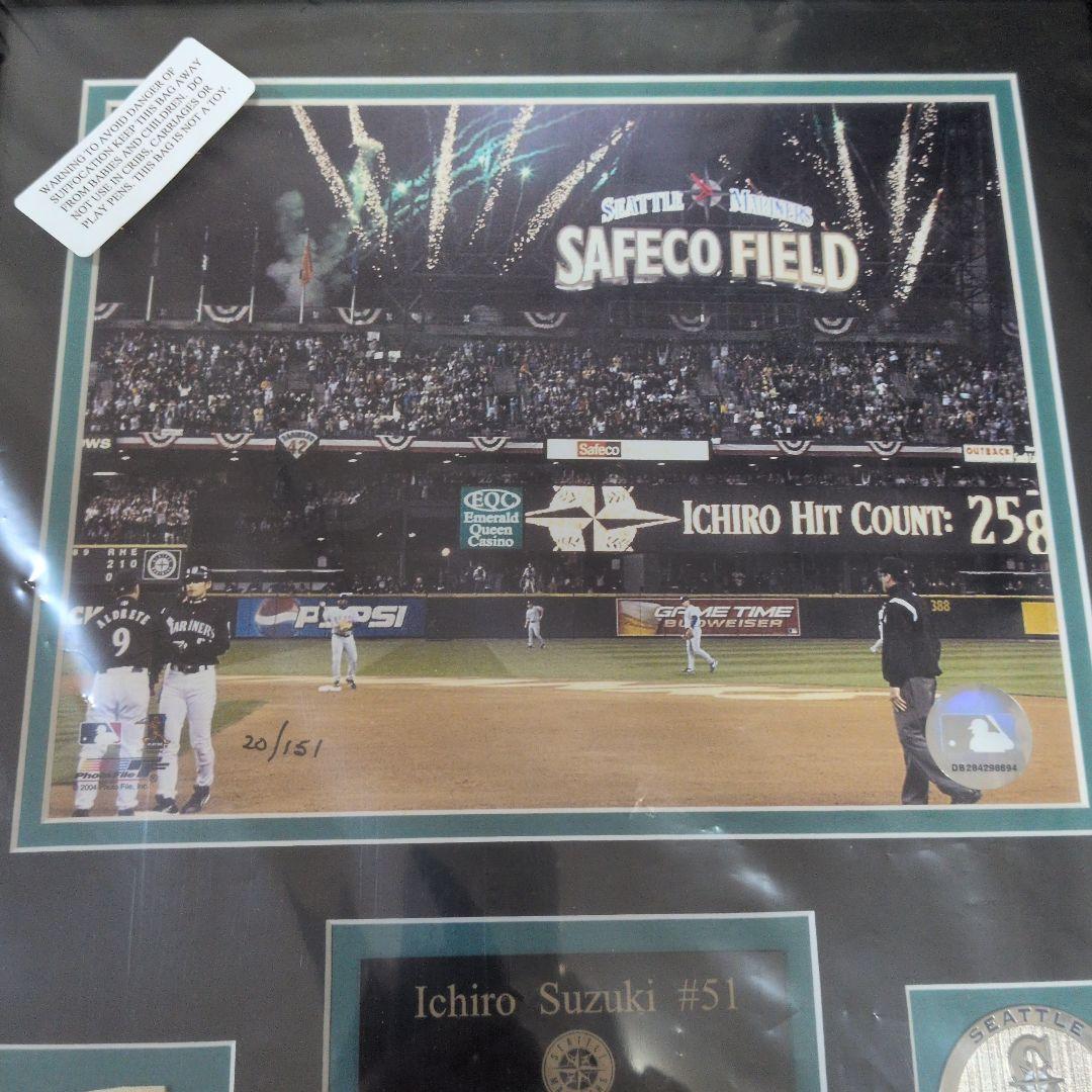 イチロー 実使用球 メジャー 最多安打記録 ２００４年 ＭＬＢ マリナーズ 殿堂