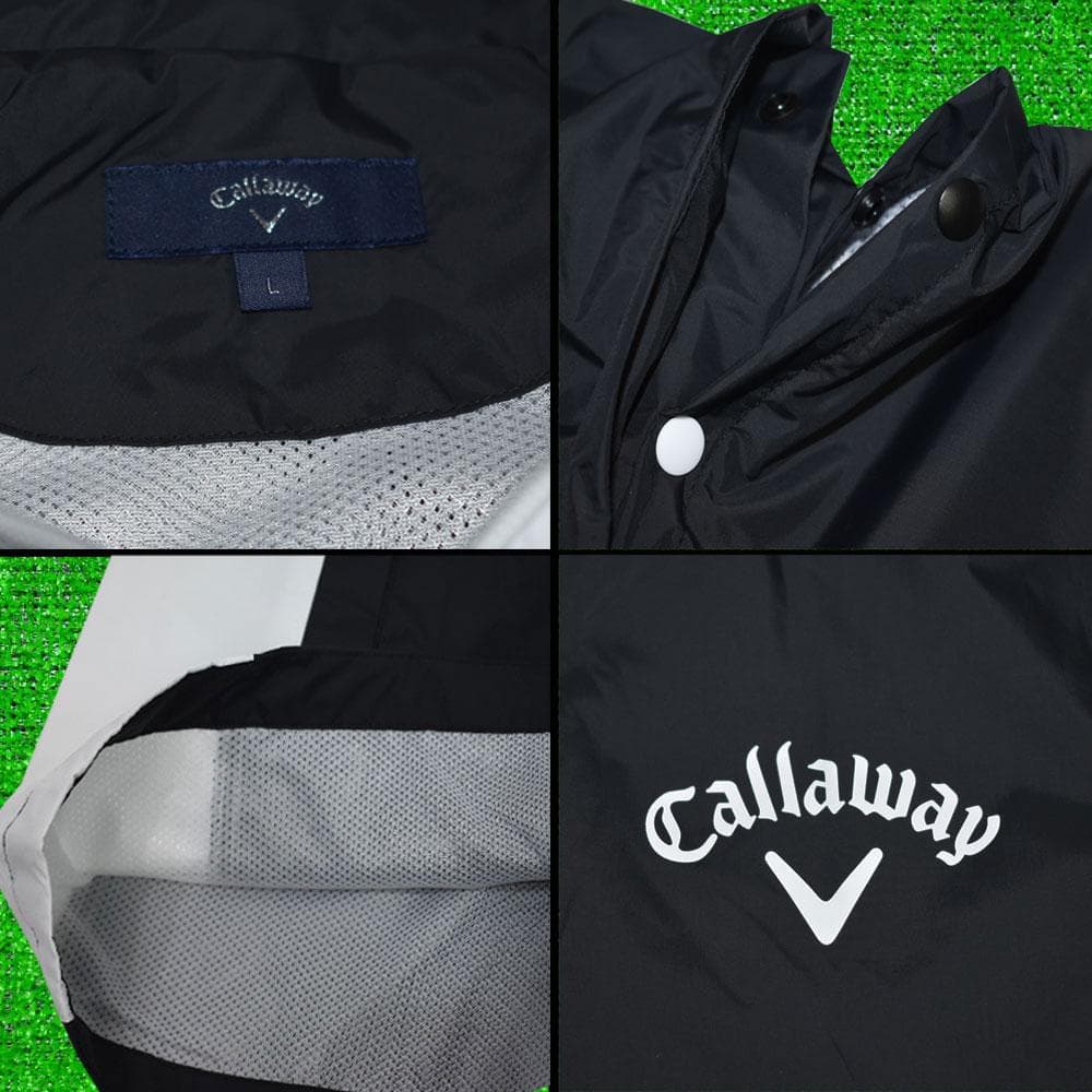 い*き様 Callaway/キャロウェイゴルフ 防風レインスーツ【ブラック/L】