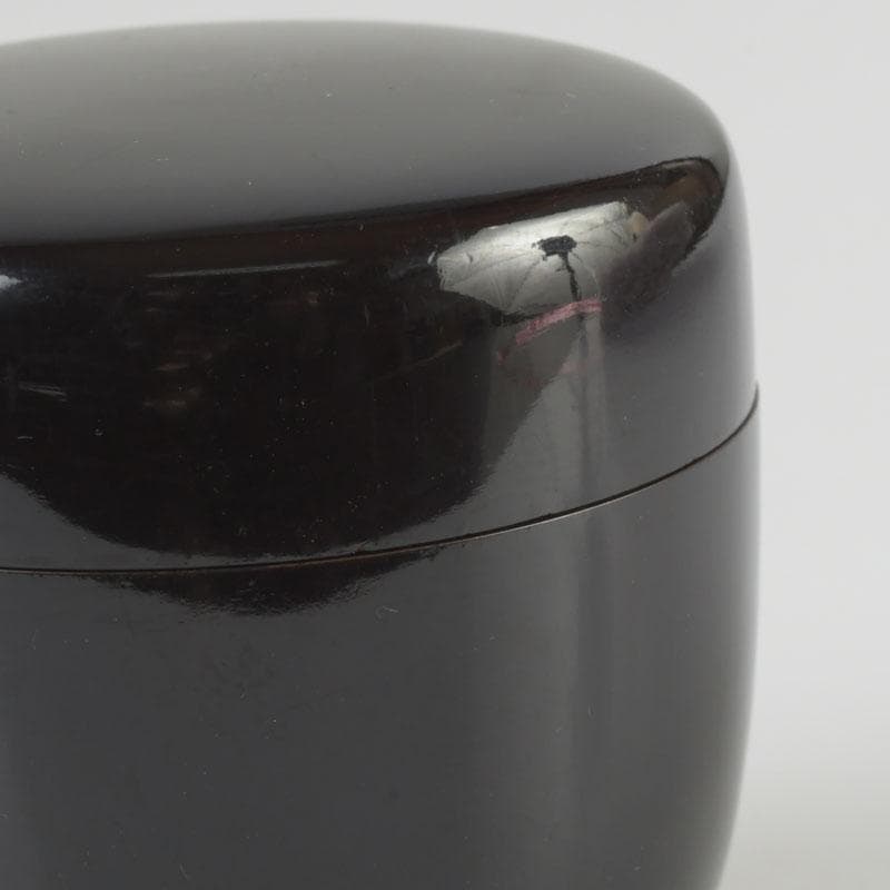 茶道具　黒漆　小棗　仕覆付　住山楊甫極め箱　V　9859