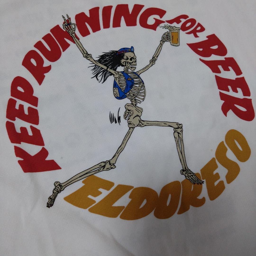 keeprunningforbeer ELDORESO 白 Tシャツ L
