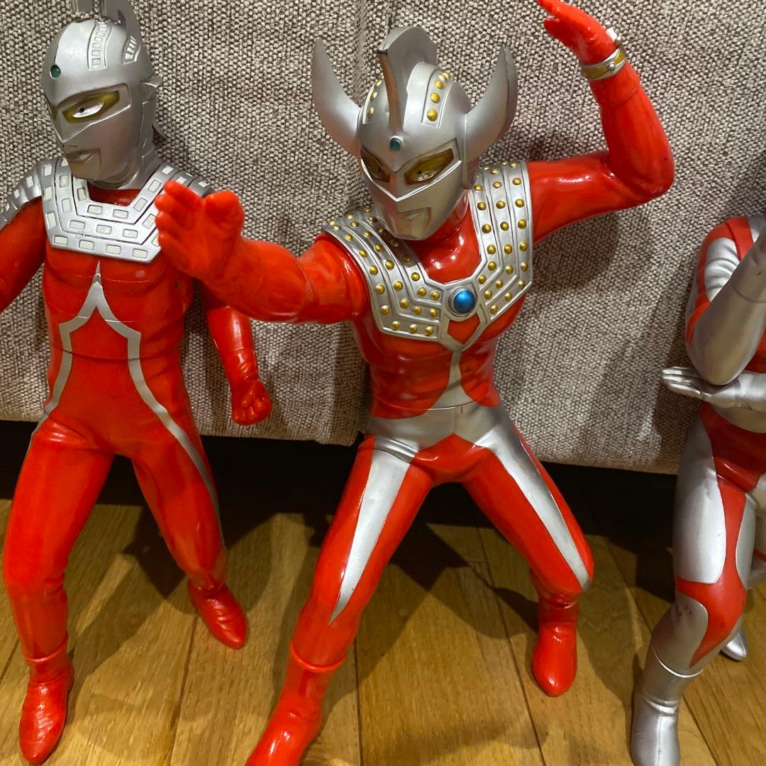 ウルトラマンエース　タロウ　セブン　ビックサイズ　ソフビ