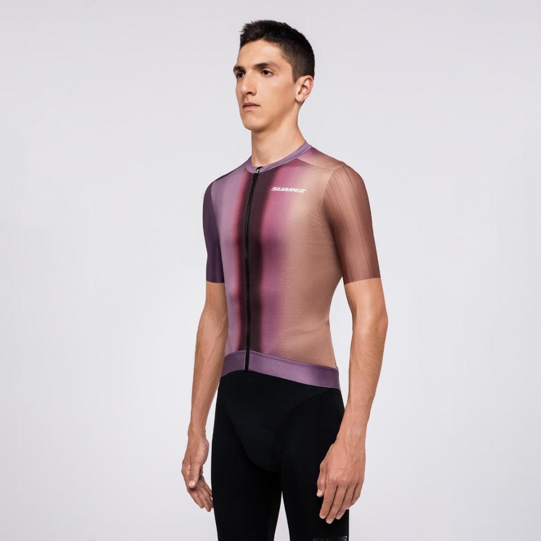 新品サイクルジャージ　SUAREZ　パープル（M)