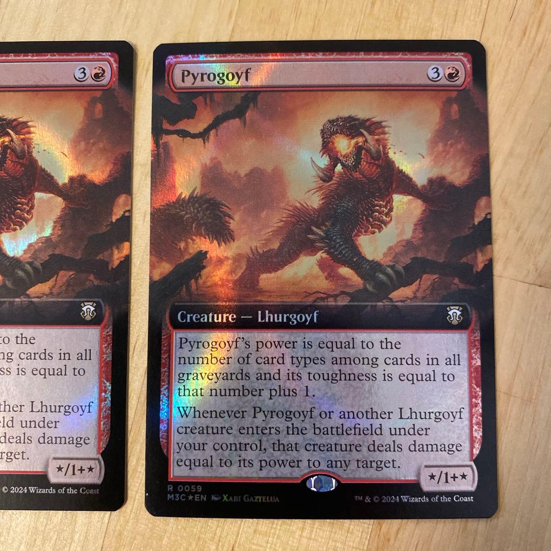 MTG パイロゴイフ Pyrogoyfリップル foil 3枚セット