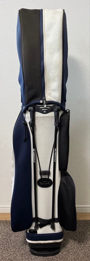 BEAMS GOLF スタンドキャディバッグ ネイビー/ホワイト 中古品