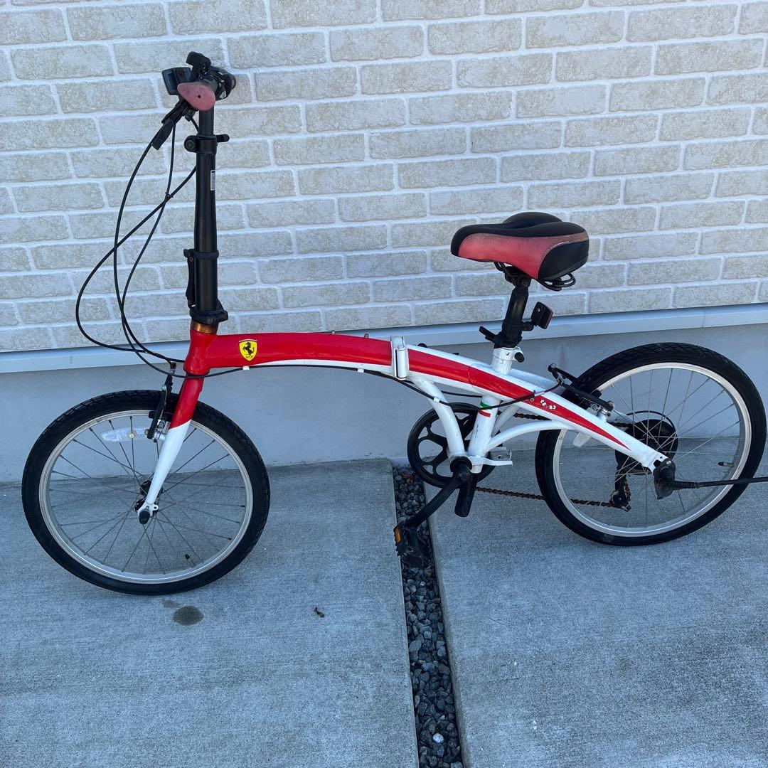 Ferrari フェラーリ　折りたたみ自転車 レッド・ホワイト