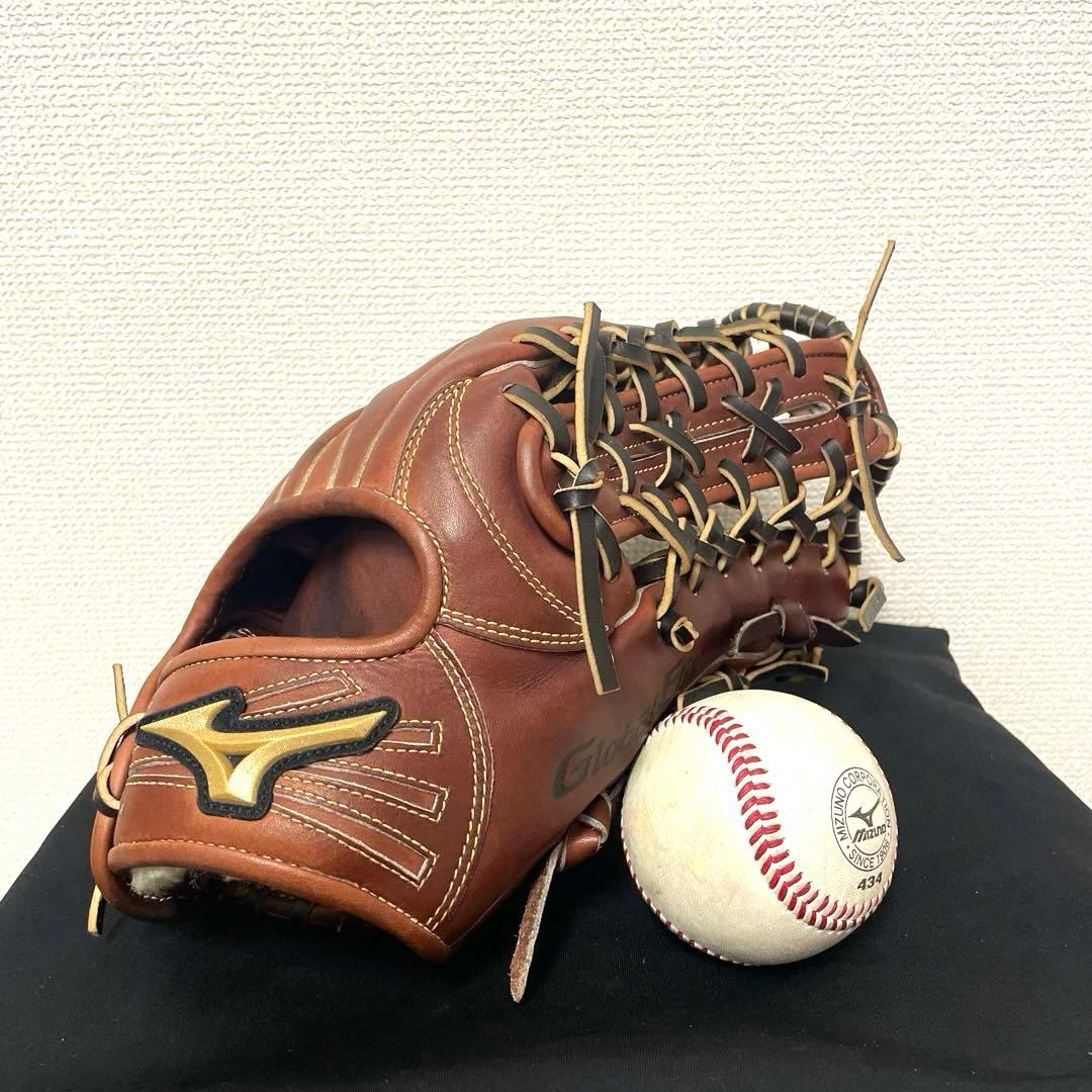 223 ミズノ グローバルエリート 型抜群 極美品 硬式 外野手用グローブ