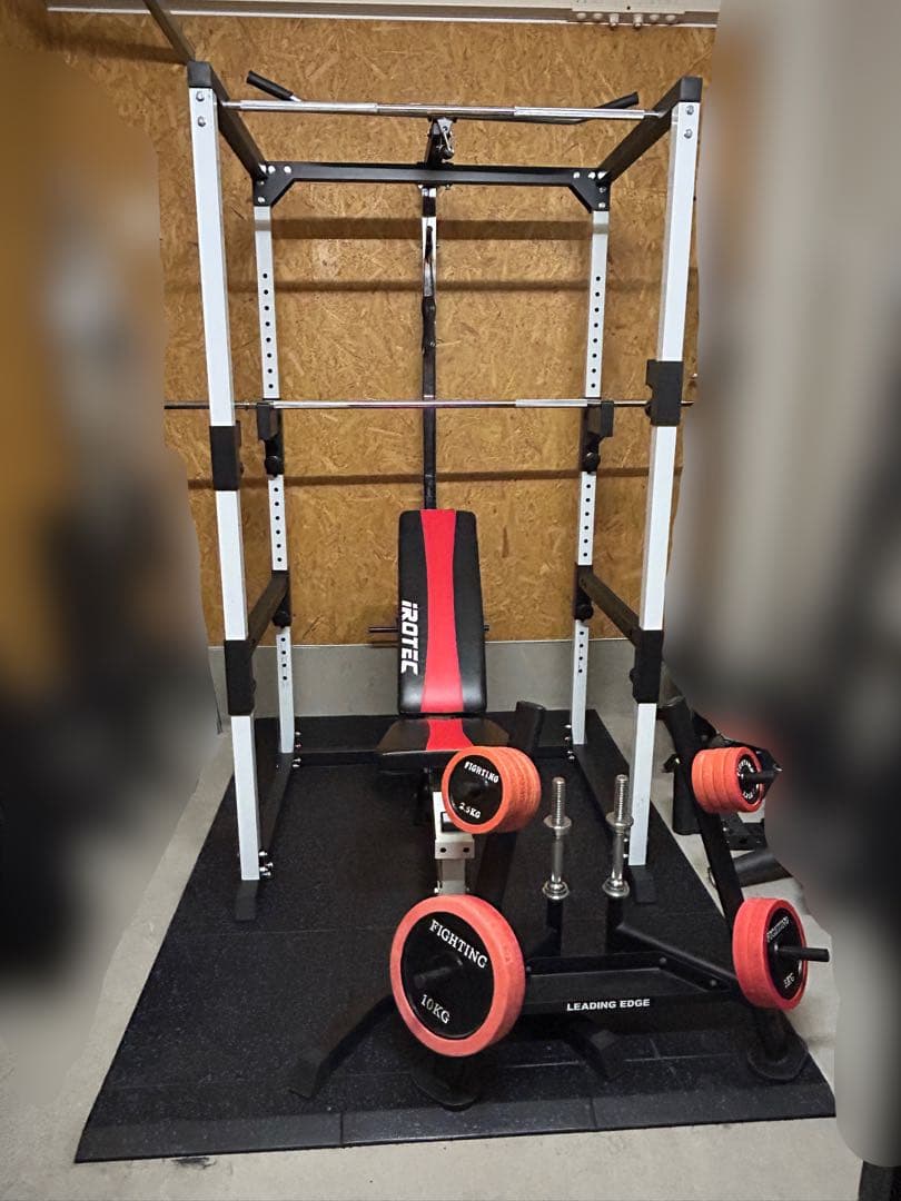 iROTEC アイロテック マルチパワーラック ベンチ バーベル80kgセット