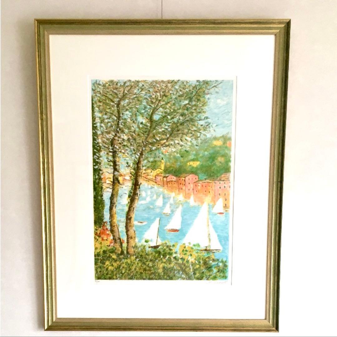 【美品】イタリア風景画（サインあり）