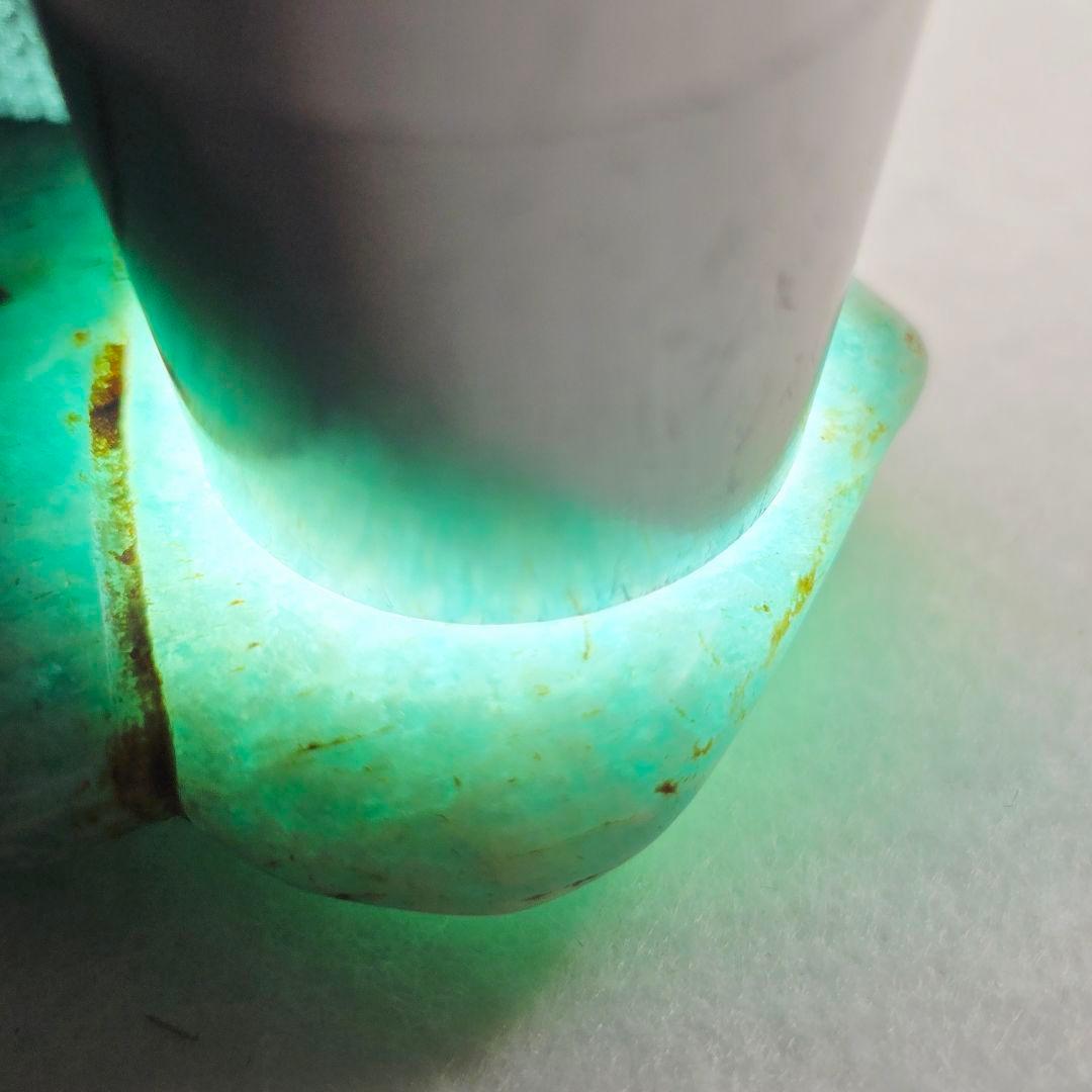 超希少古石器 本物天河石（アマゾン石）手彫 紅山文化玉鴞 玉鷹 根付 通霊玉礼器