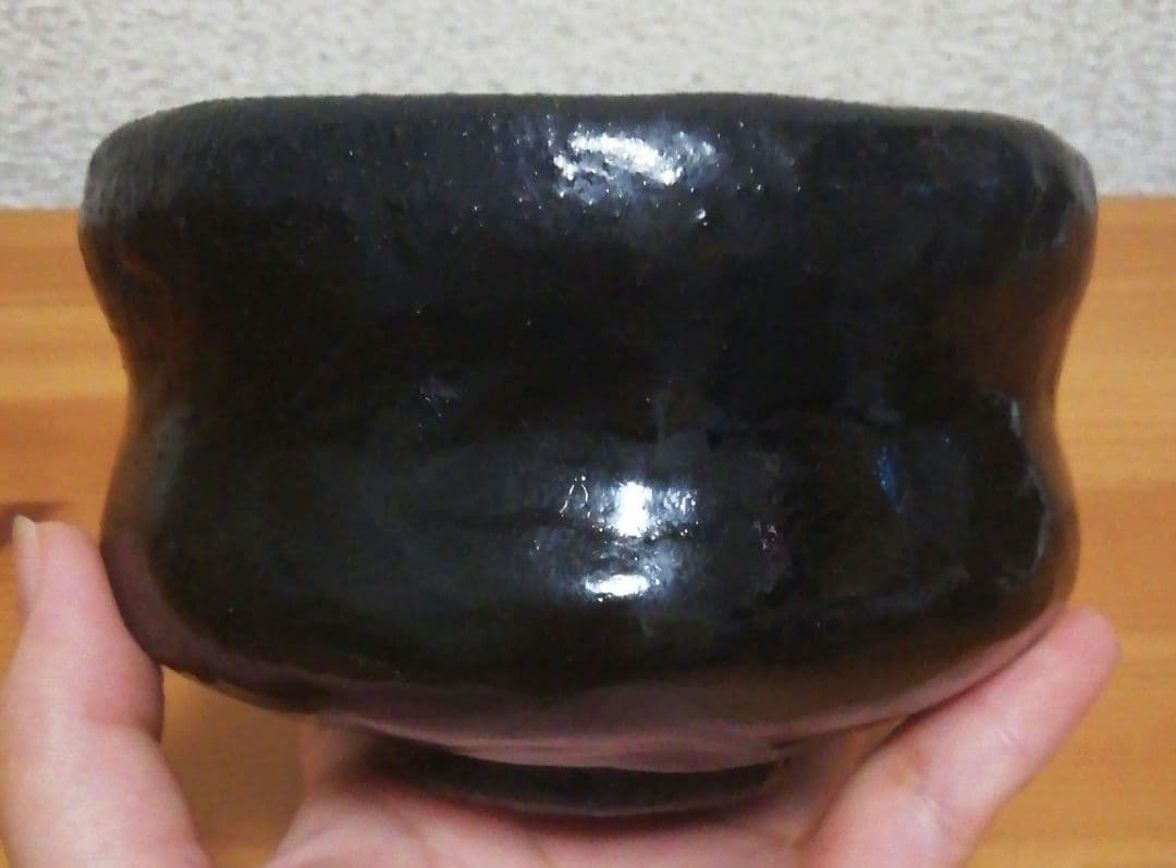 開発文七作　春日山　大樋焼　茶碗　共箱　略歴付　茶道具