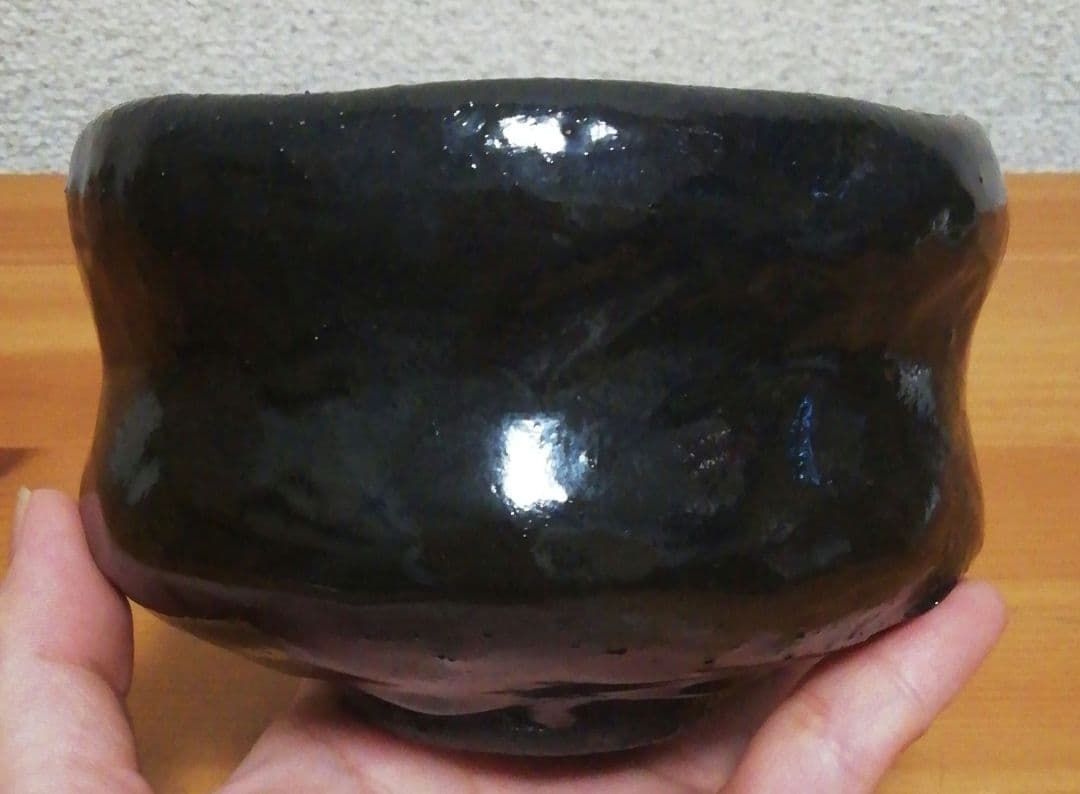 開発文七作　春日山　大樋焼　茶碗　共箱　略歴付　茶道具