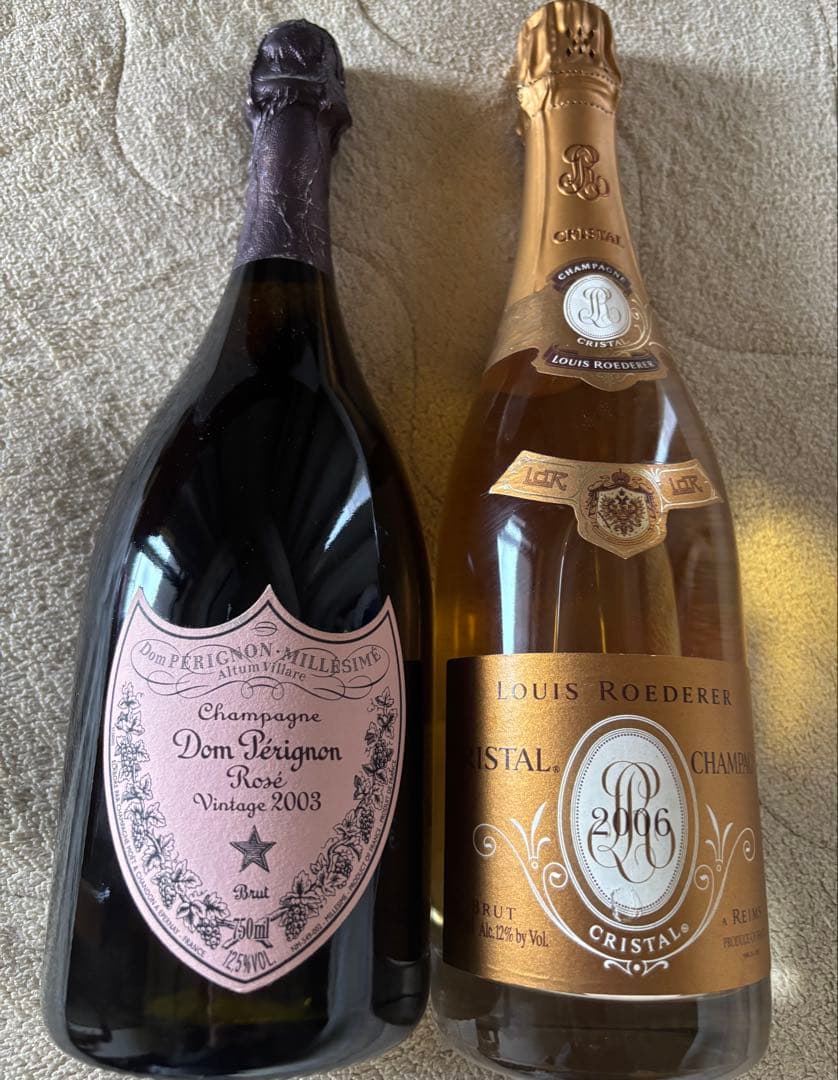 ドン・ペリニヨンロゼ2003 & クリスタル ルイロデレール 2006