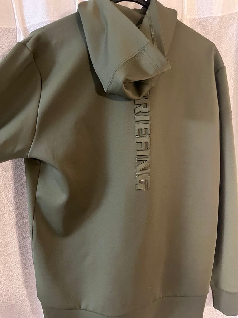 ブリーフィング　3DロゴパーカーLサイズ　緑　カーキ