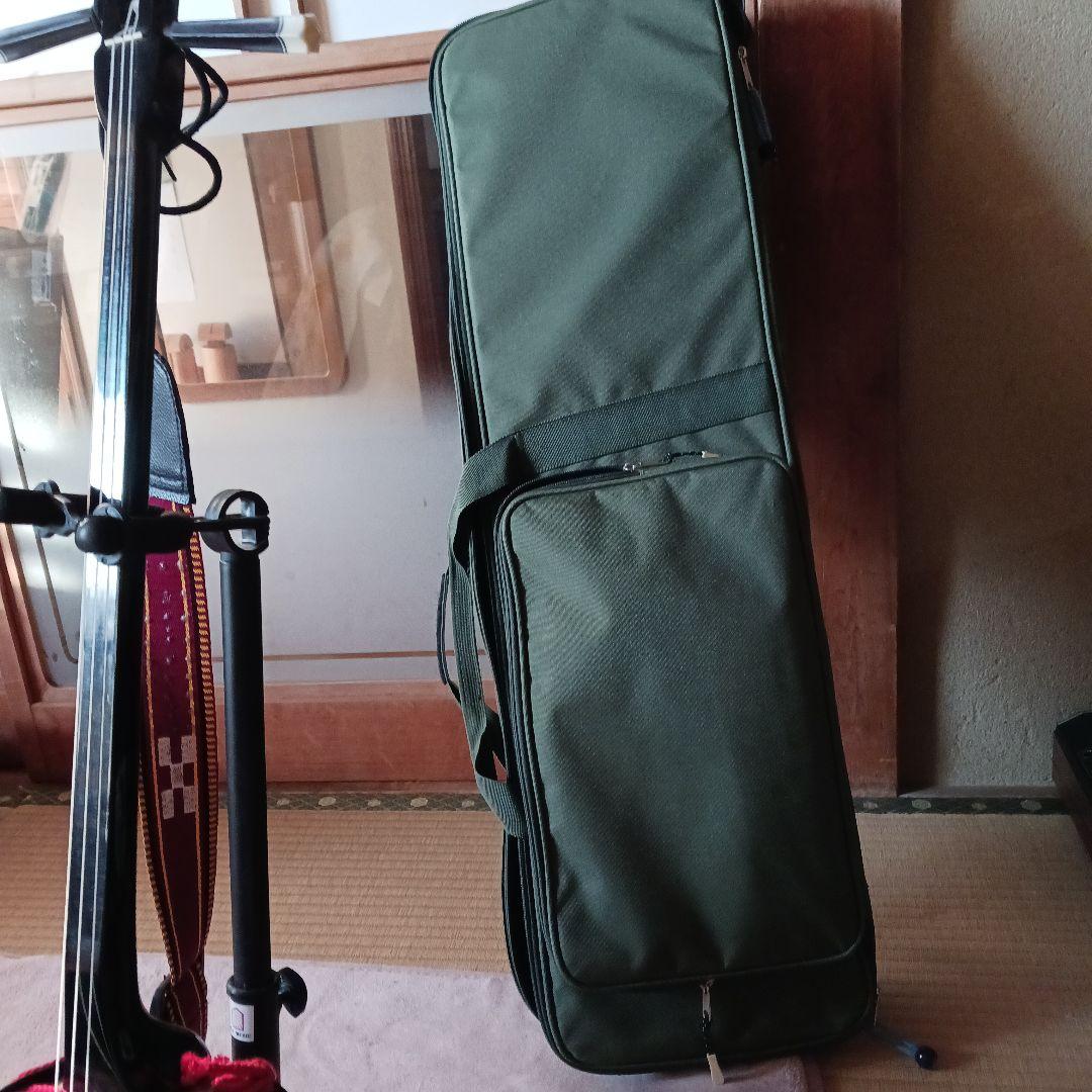 三線 本体 ヘビ皮製 3弦 ケース付き　三線スタンド サンバ　爪　チューナー