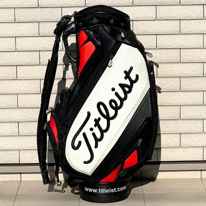 希少 限定 タイトリスト キャディバッグ スタッフバッグ ツアーモデル フード付