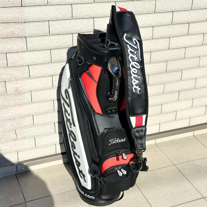 希少 限定 タイトリスト キャディバッグ スタッフバッグ ツアーモデル フード付