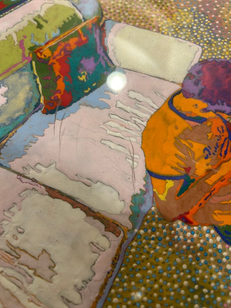 片野莉乃さん作　くつろぎ　日本画F4号